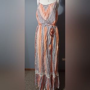 Tangerine striped Maxie dress
